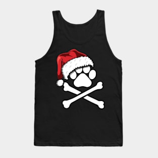 Dog Paw In Santa Hat Christmas Gift For Pet Lover Tank Top